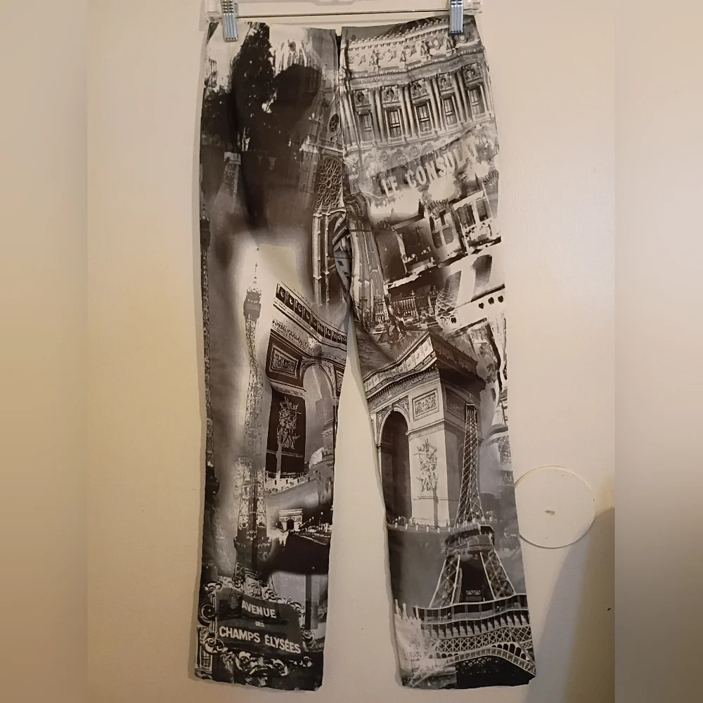 Nally & Millie Women's Black and White Straight Leg Pants Sz 27 Small‎